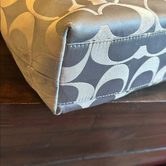 Blue and Gray Coach Laura Signature Tote Bag - Picture 4 of 12